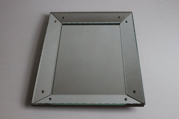 Art Deco Mirror with Scalloped Edges-PLT-1385453