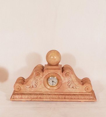 Art Deco Molded and Carved Stone Clock, 1930s-AWH-780781