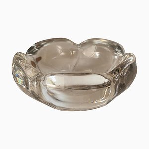 Art Deco Molded Glass Ashtray in Transparent Color from Daum, France, 1940s-UR-2041525