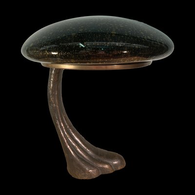 Art Deco Murano Bubble Glass Mushroom Lamp-BHG-1315354