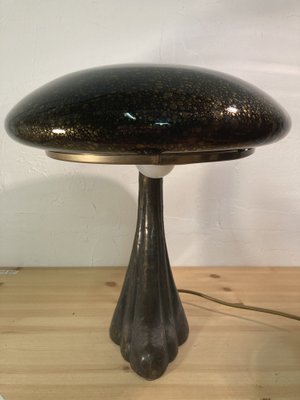 Art Deco Murano Bubble Glass Mushroom Lamp-BHG-1315354