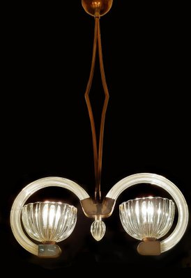 Art Deco Murano Chandelier by Ercole Barovier, 1940s-OVO-1235270