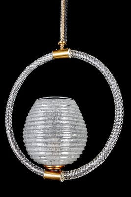 Art Deco Murano Glass Chandelier or Lantern by Ercole Barovier, 1940s-MBH-1031942