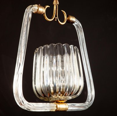 Art Deco Murano Glass Lantern Attributed to Gio Ponti for Venini, 1940s-MBH-1032537