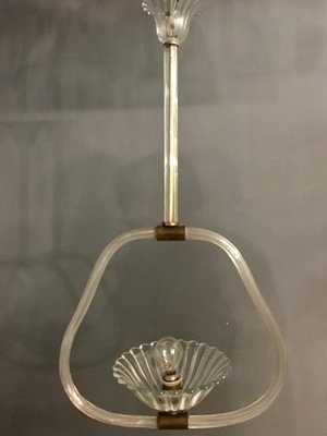 Art Deco Murano Glass Pendant Lamp by Ercole Barovier, 1940s-JJC-640827