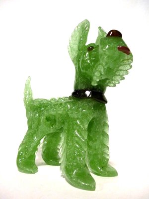 Art Deco Murano Glass Pulegoso Terrier Sculpture, 1920s-GKB-708663