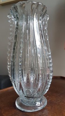 Art Deco Murano Glass Vase attributed to Barovier & Toso, 1930s-SNC-1422872