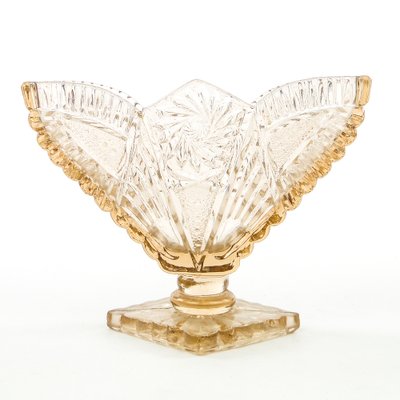 Art Deco Napkin Holder from Hortensja Glassworks, Poland, 1950s-BKO-1801317