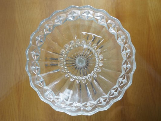 Art Deco Nickel and Glass Serving Bowl, 1920s-TZ-769915