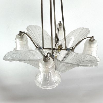 Art Deco Nickel-Plated Ceiling Lamp, 1930s-JUZ-1808257