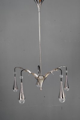 Art Deco Nickel-Plated Chandelier, 1920s-SPD-1811601