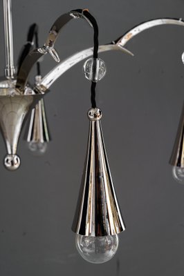 Art Deco Nickel-Plated Chandelier, 1920s-SPD-1811601