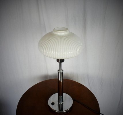 Art Deco Nickel-Plated Table Lamp, 1920s-TZ-1135355