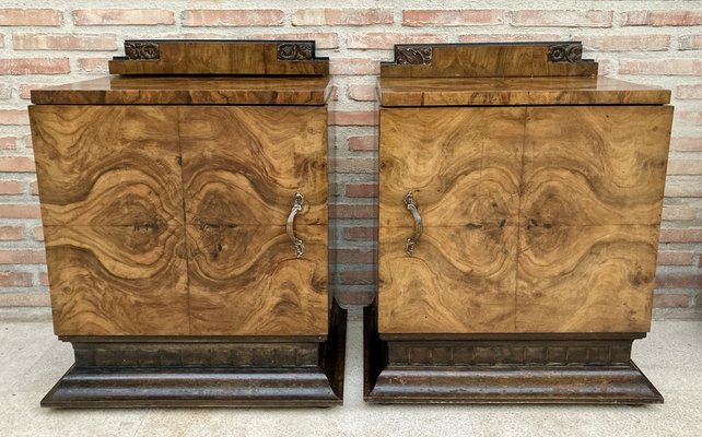 Art Deco Nightstands, 1930, Set of 2-NOU-1453947