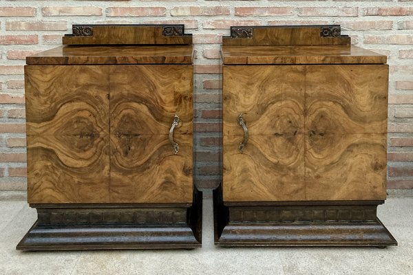 Art Deco Nightstands, 1930, Set of 2-NOU-1453947