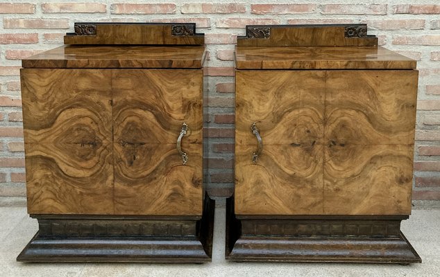 Art Deco Nightstands, 1930, Set of 2-NOU-1453947