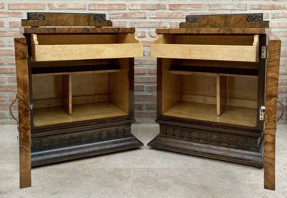 Art Deco Nightstands, 1930, Set of 2-NOU-1453947