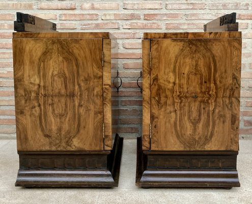 Art Deco Nightstands, 1930, Set of 2-NOU-1453947