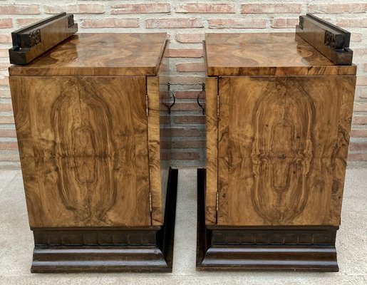 Art Deco Nightstands, 1930, Set of 2-NOU-1453947