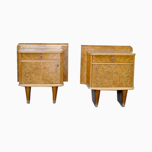 Art Deco Nightstands, 1940s, Set of 2-JQO-857188