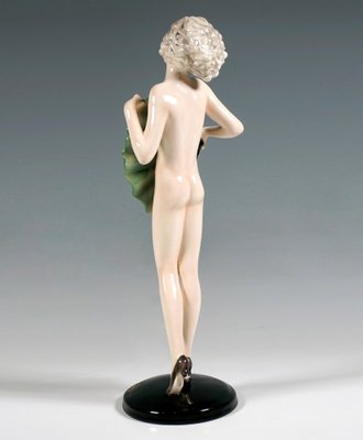 Art Deco Nude with Fan Figurine by Josef Lorenzl for Goldscheider, Vienna, Austria, 1936-EMT-1757306