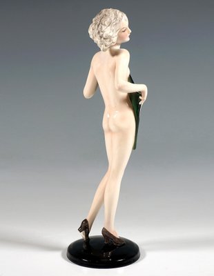 Art Deco Nude with Fan Figurine by Josef Lorenzl for Goldscheider, Vienna, Austria, 1936-EMT-1757306