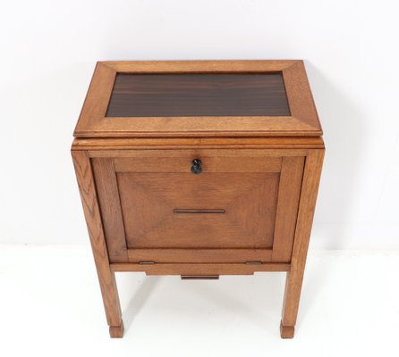 Art Deco Oak Amsterdamse School Cabinet, 1920s-MY-1338125