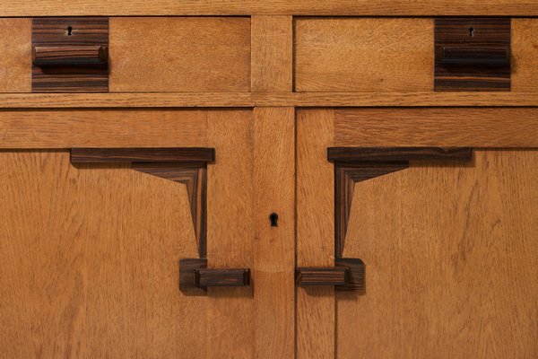 Art Deco Oak and Coromandel Bar Cabinet, 1930s-ITV-1767496