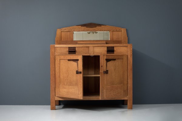 Art Deco Oak and Coromandel Bar Cabinet, 1930s-ITV-1767496