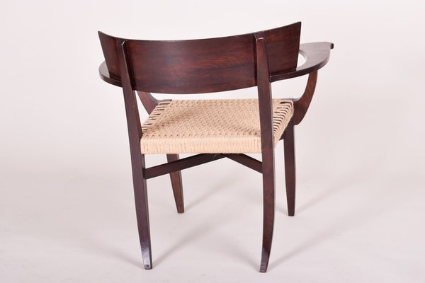 Art Deco Oak Armchair by Oskar Poříska, 1930s-WHY-1780505