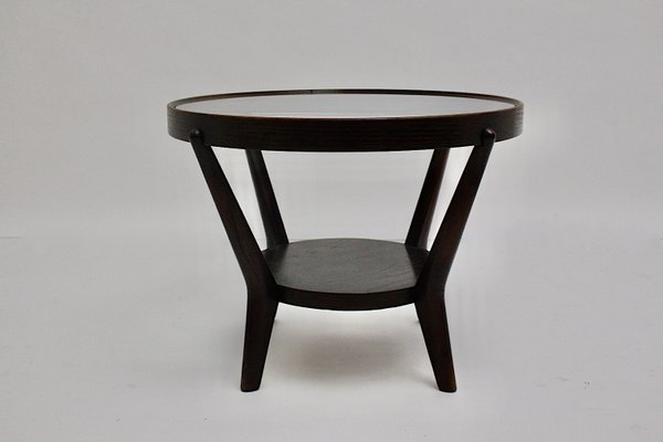 Art Deco Oak Coffee Table Side Table by A. Kropacek for České Umělecké Dílny, 1940s-NB-1071283