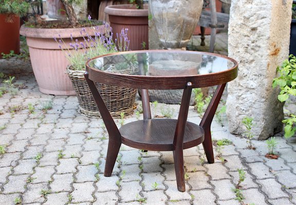 Art Deco Oak Coffee Table Side Table by A. Kropacek for České Umělecké Dílny, 1940s-NB-1071283