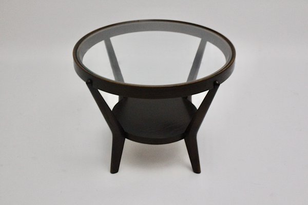 Art Deco Oak Coffee Table Side Table by A. Kropacek for České Umělecké Dílny, 1940s-NB-1071283