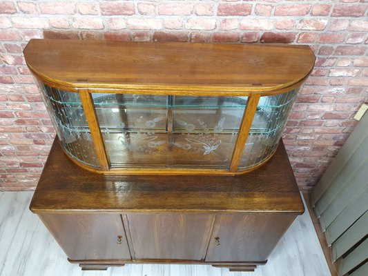 Art Deco Oak Credenza, 1940s-SYO-2031452