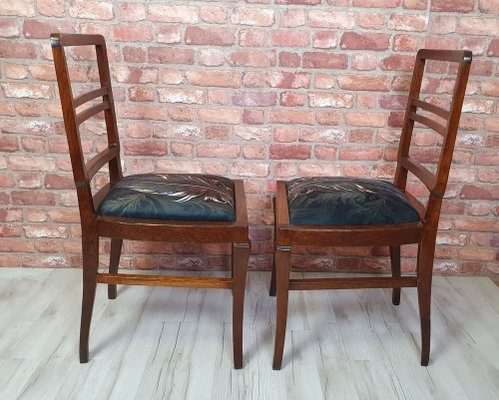 Art Deco Oak Dining Chairs, 1890s, Set of 2-SYO-1807019