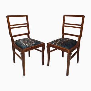 Art Deco Oak Dining Chairs, 1890s, Set of 2-SYO-1807019