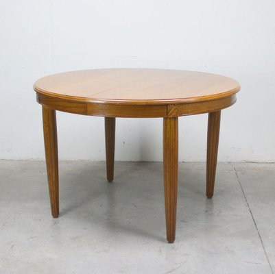 Art Deco Oak Extendable Oval Dining Table, 1920s-NE-782243