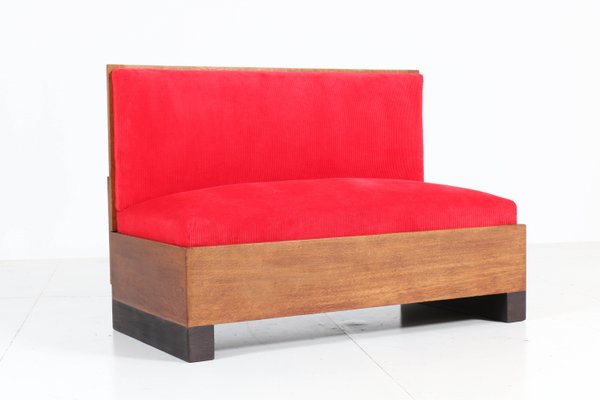 Art Deco Oak Haagse School Bench or Sofa by Willem Penaat for Metz & Co, 1920s-MY-738799