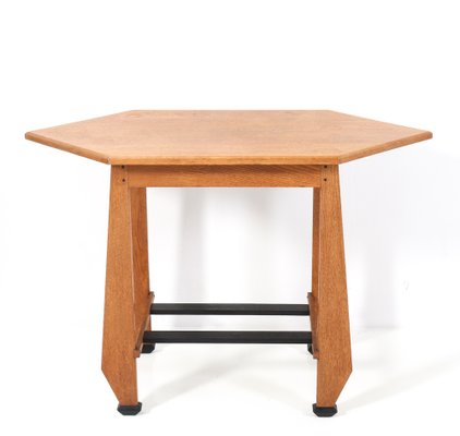 Art Deco Oak School Serving Table by Jac. Van Den Bosch, Amsterdam, 1920s-MY-1182908