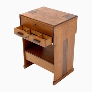 Art Deco Oak Sewing Table by by P.E.L. Izeren for de Genneper Molen, 1920s-MY-1304745