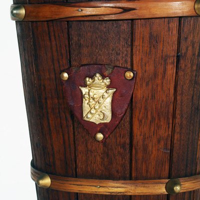 Art Deco Oak Umbrella Holder with Gold Metal Coat of Arms, 1926-NJV-857324