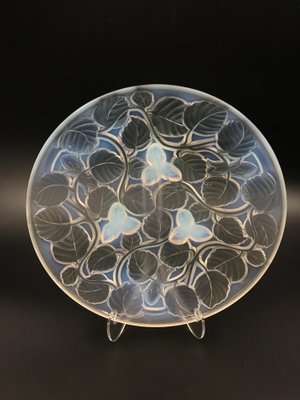 Art Deco Opalescent Glass Bowl with Hazelnut Motif by Arrers, 1930s-SAK-1797387