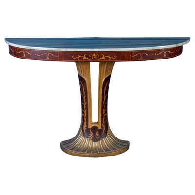 Art Deco Oval Console Table, Italy, 1940s-MBH-1422537