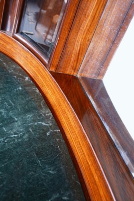 Art Deco Oval-Shaped Sideboard in Rosewood & Original Glass and Mirror, Czech, 1920s-WHY-1778015