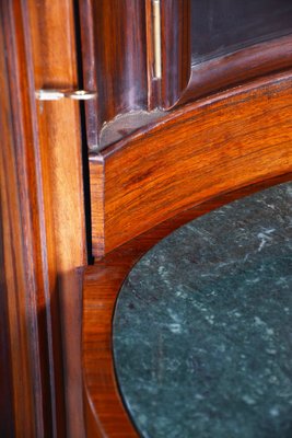 Art Deco Oval-Shaped Sideboard in Rosewood & Original Glass and Mirror, Czech, 1920s-WHY-1778015