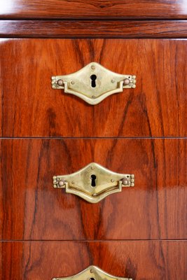 Art Deco Oval-Shaped Sideboard in Rosewood & Original Glass and Mirror, Czech, 1920s-WHY-1778015