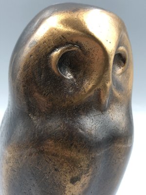 Art Deco Owl Sculpture, 1920s, Bronze-XOP-2028097