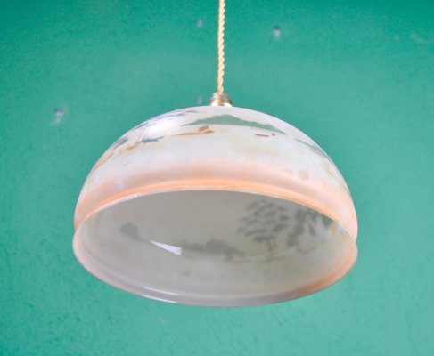 Art Deco Painted Ceiling Lamp, 1920s-ROJ-605647