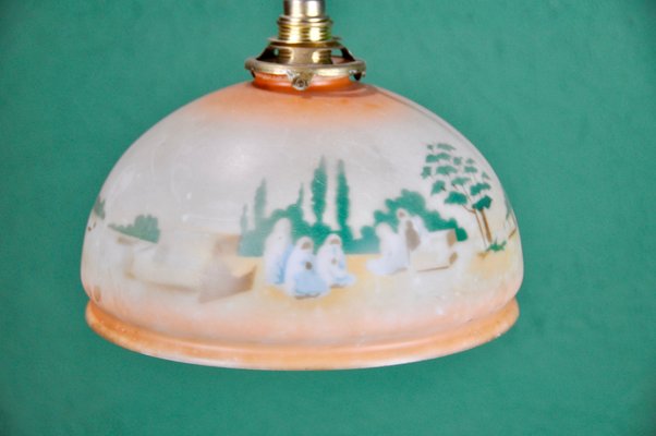 Art Deco Painted Ceiling Lamp, 1920s-ROJ-605647