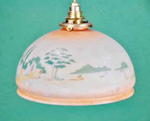 Art Deco Painted Ceiling Lamp, 1920s-ROJ-605647